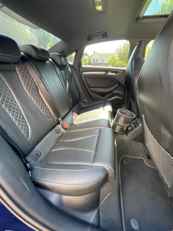 Rear seats of the Audi S3